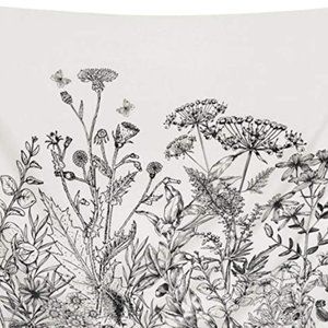 Herbs Plant Wild Flowers Tapestry Wall Hanging Floral Plants Tapestry